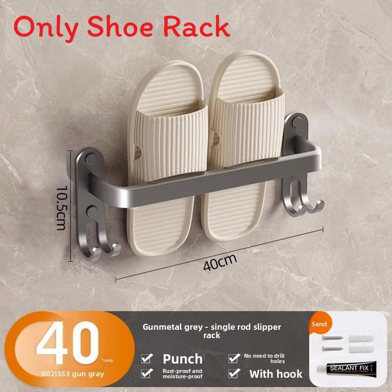 Modern Space Aluminum Wall Mount Shoe Rack With Waterproof Design For Bathroom And Kitchen Storage