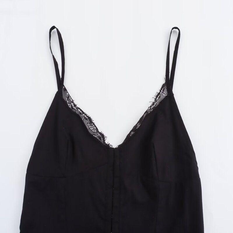 Fashion Style 2024 Summer New Arrival Women's Clothing Easiest for Match Poplin Lace Corset Tops 0881031800
