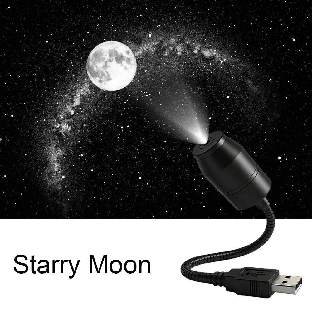 USB Star Projector Night Light, Adjustable Romantic Starry Sky Projector Car Light, Atmosphere Decorative Auto Roof Light C302