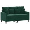 2 Seater Sofa Dark Green 120 cm Velvet