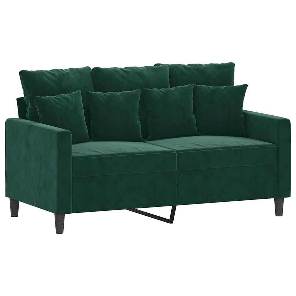 2 Seater Sofa Dark Green 120 cm Velvet