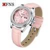 OFNS Women's Casual Luxury Quartz Watch with Calendar and Diamond Accents