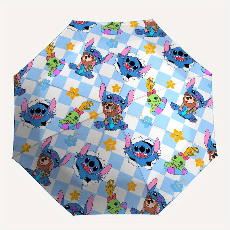 Stitch, Lilo Automatic Opening and Closing Umbrella, Compact Travel Umbrella, Lightweight and Portable, Suitable for Beach Commuting Busines