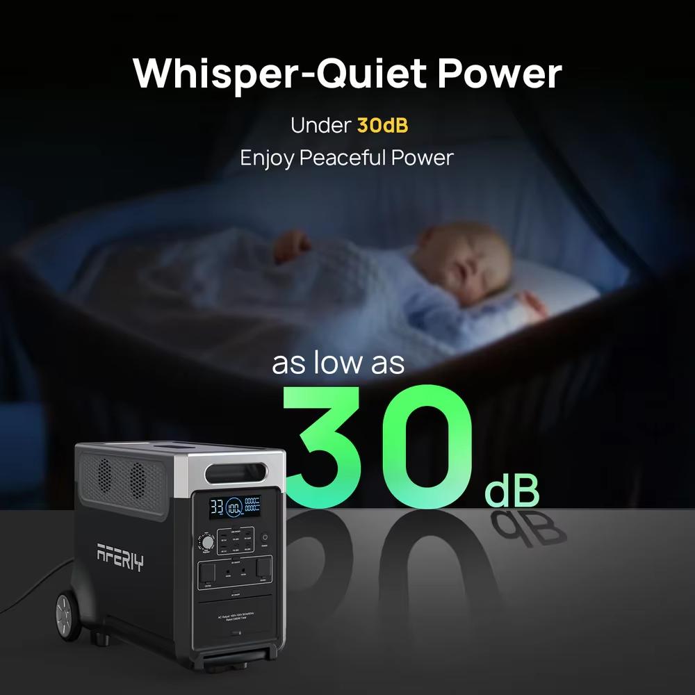AFERIY 3600W Portable Power Station Solar Generator 3840Wh LiFePO4 Battery Home Backup Outdoor Camping Mobile Power Power Bank