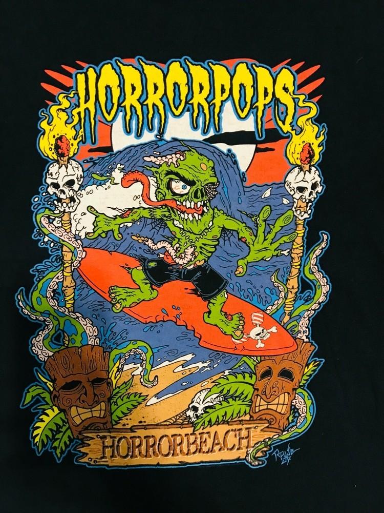 

2000s Horrorpops Horrorbeach TSHIRT Cotton Classic Unisex Tee All Sizes S326 Unisex T-Shirt S
