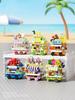 Creative Street View Series Mini Food Cart Building Blocks Toys Micro Blocks Educational Toys For Kids Gifts