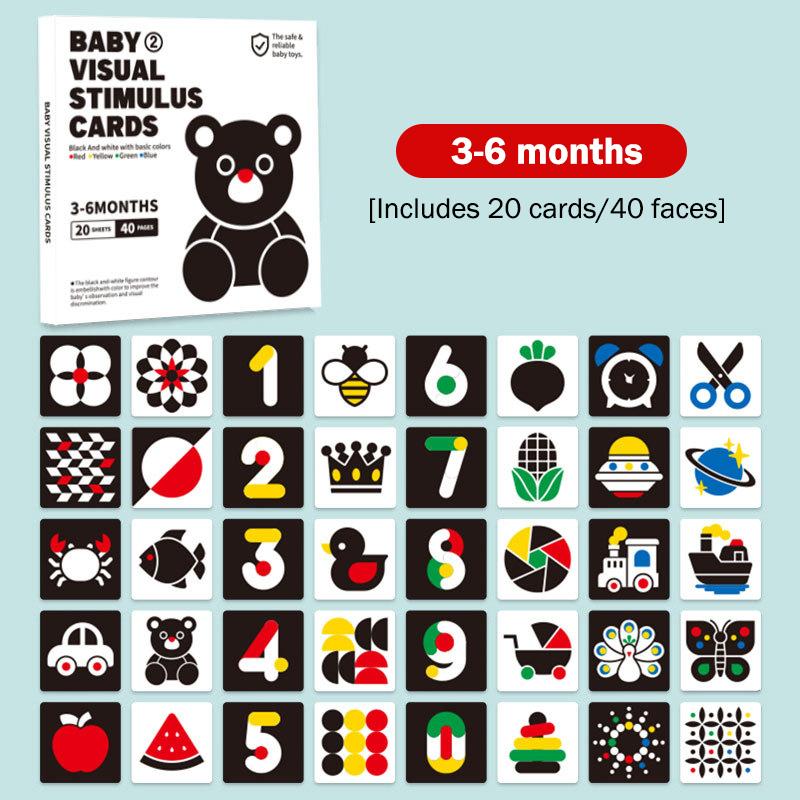Baby Visual Stimulation Cards Montessori High Contrast Flash Card Infant Gift For Children Cognition Toy