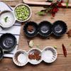 Seasoning Dish 3 Grids Snack Bowl Ceramic Dinner Plate Dipping Dishes Seasoning Plate Soy Sauce Dish Vinegar Dishes Snack Tray