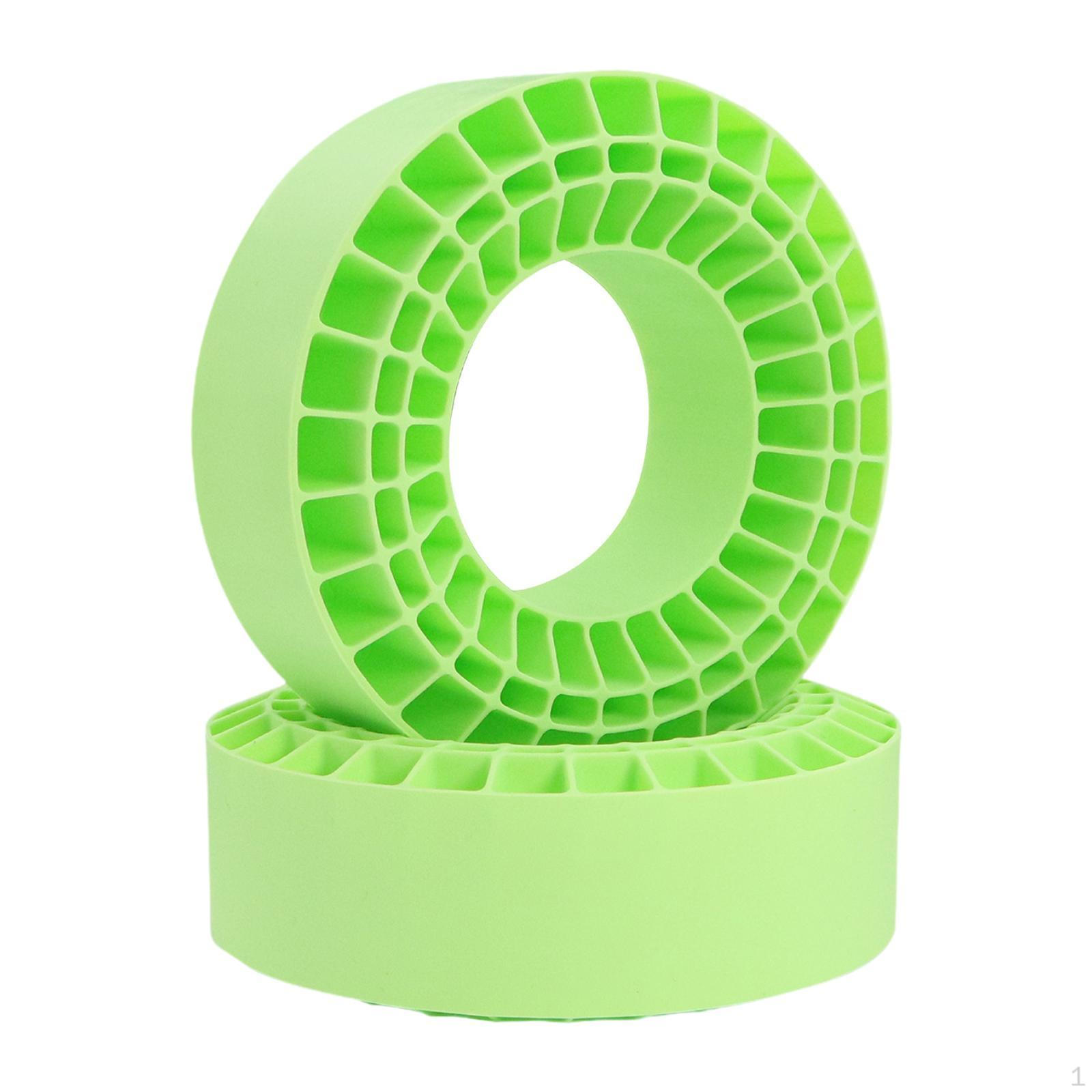 

2Pcs 1/10 RC Truck Tire Inserts, Scale Car Accessories, Replacements зелений