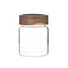 High Borosilicate Threaded Glass Storage Jar for Kitchen Grains and Coffee Beans.