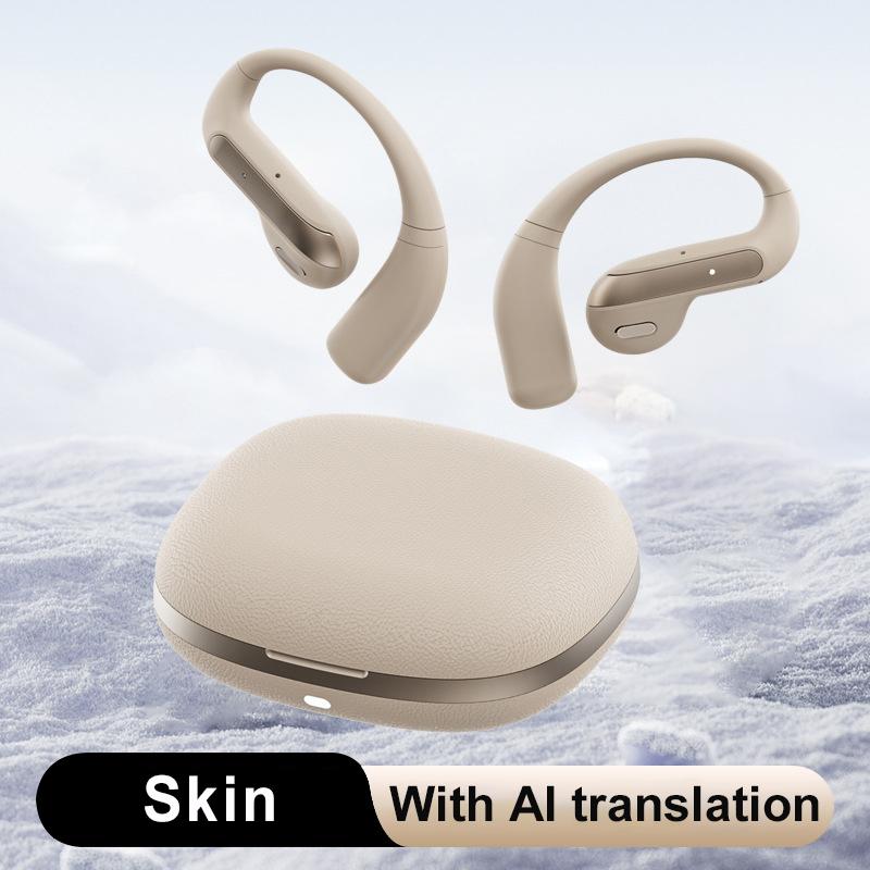 Smart AI Translation Headset Stereo Sound Semi-in-ear Air Conduction True Wireless Sports Long-lasting Bluetooth Headset