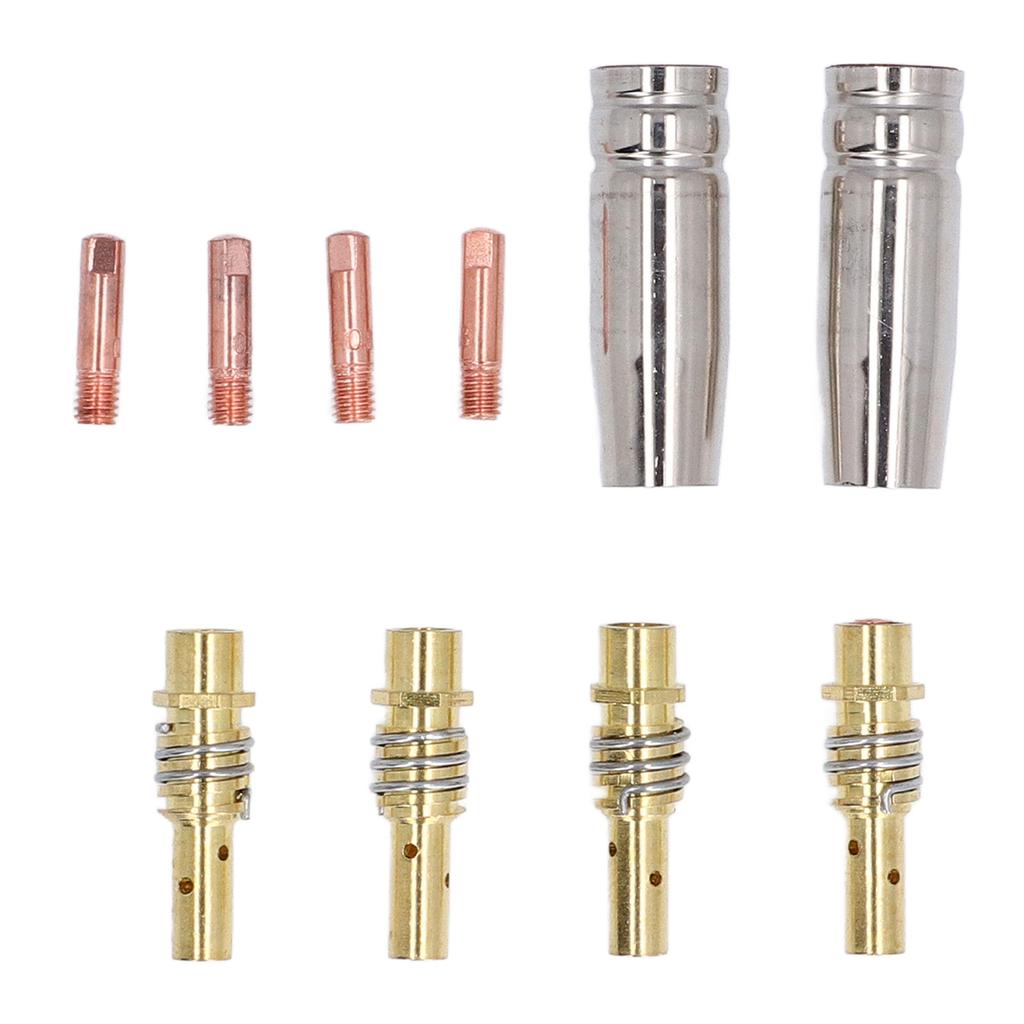 MIG Welding Consumables Kit Copper Contact Tips Connecting Rods Nozzle Replacement for 15AK Welder