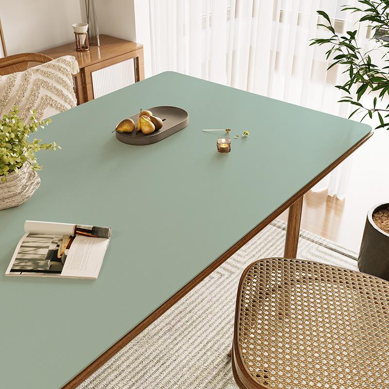 Solid Color Leather Table Mat Waterproof And Oil-Proof Leave-In Computer Table Student Study Desk Protective Mat Coffee Table Mat Dining Table Cloth