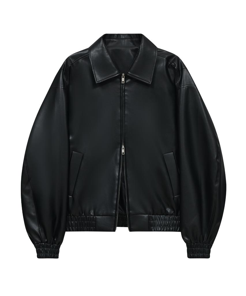Standarderror 87-Stan235 Standard Hunting Blouson Leather Jacket Black