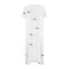 Long T Shirt Dress for Women Summer Casual Button Up V Neck Short Sleeve Printed Maxi Swing Beach Sundress