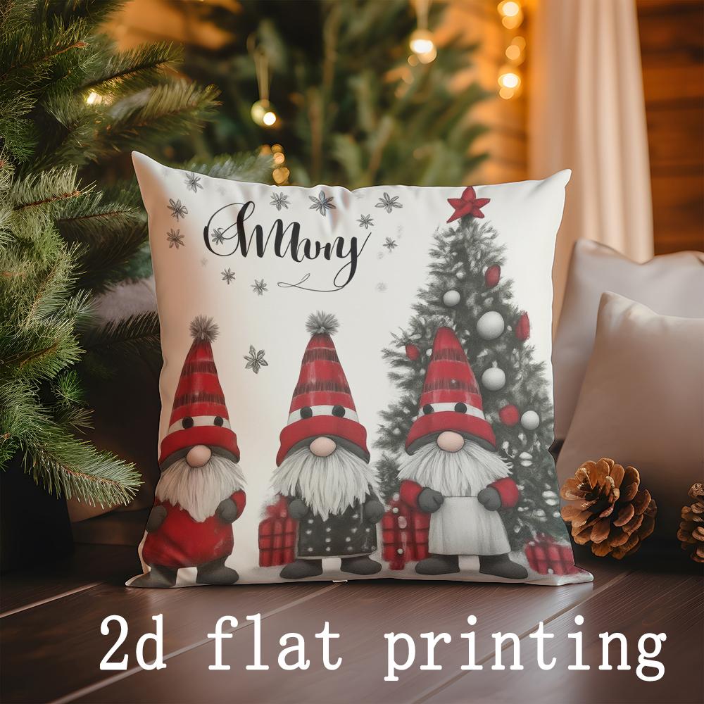 

Домашний Декор Рождественские Гномы Декоративные Наволочки с Рисунком Наволочка для Подушки Подходит для Дивана Спальни Автомобиля Наволочка 16x16Inch