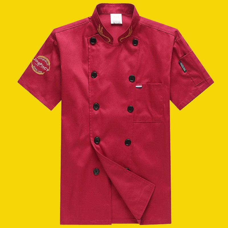 Salopetă de bucătar pentru catering, haine de vară cu mânecă scurtă pentru bărbați și femei, haine de hotel, restaurant, cantină, copt, tăiței, bucătărie, haine de bucătar cu mânecă scurtă, topuri