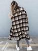 2022 Autumn/Winter Women's European & American Plaid Long-Sleeved Loose Shirt Jacket
