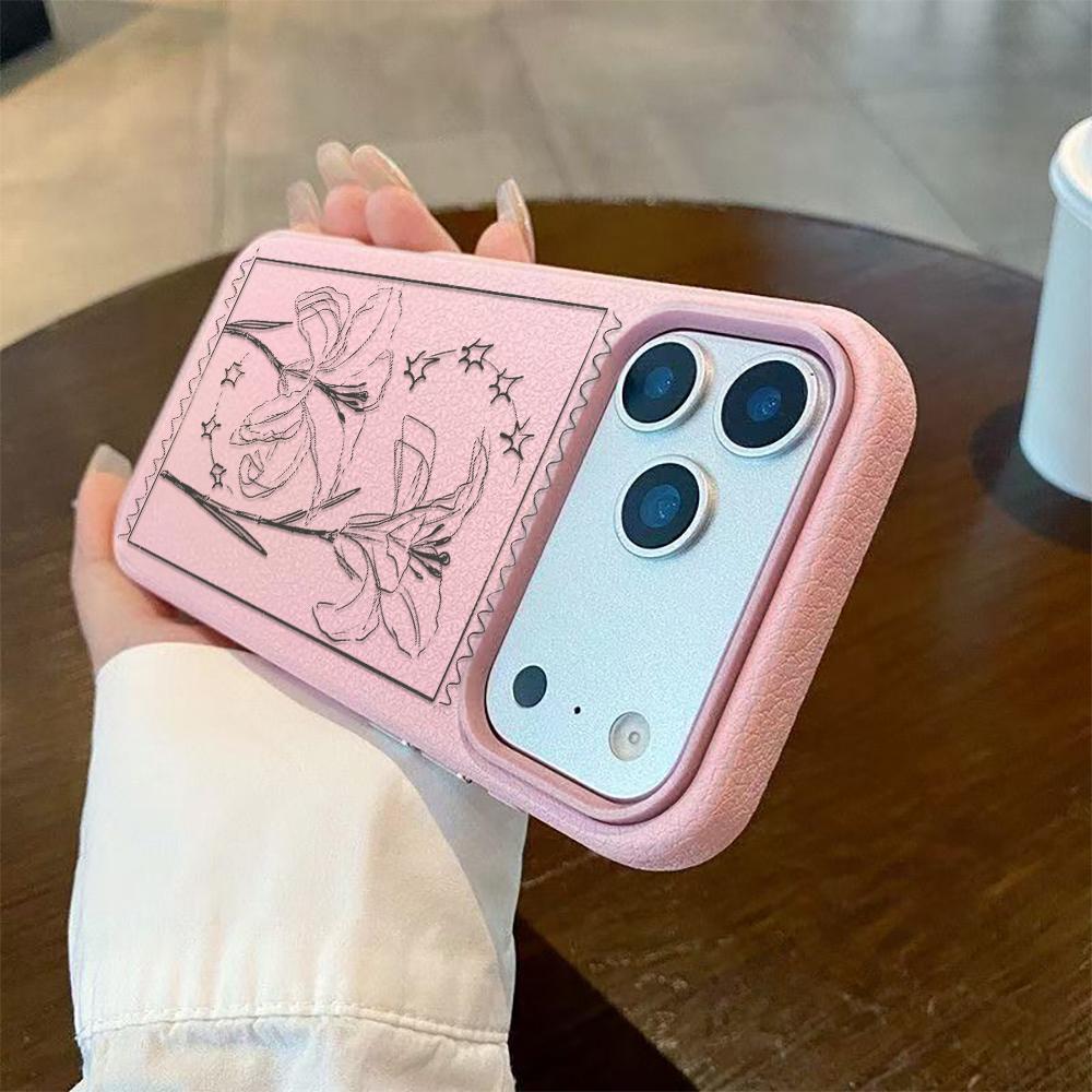 Hand-painted Lily Phone Case For IPhone 17 Pro 13 Funda IPhone 11 14 15 16 Pro Max 12 15 Plus 15pro 13 Silicone Soft Cover Case