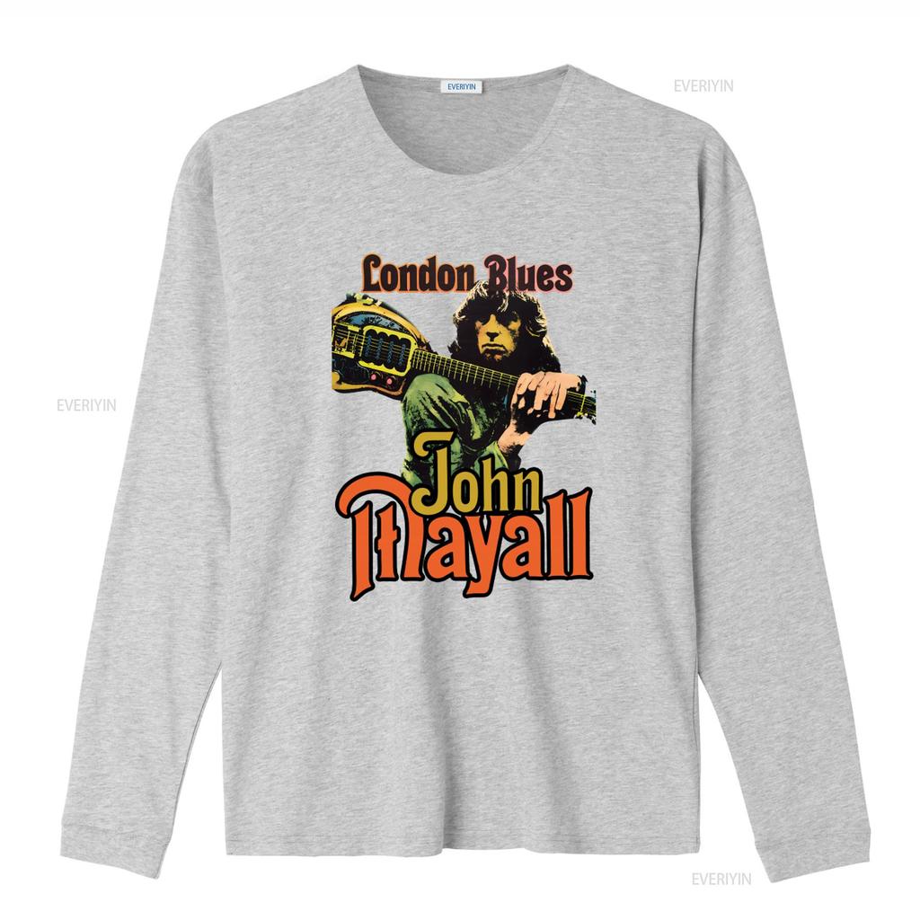 Katoen John Mayall London Blues 1964 1969 Album The Turning Point T-shirt vintage Gewassen streetwear Casual Rekbaar