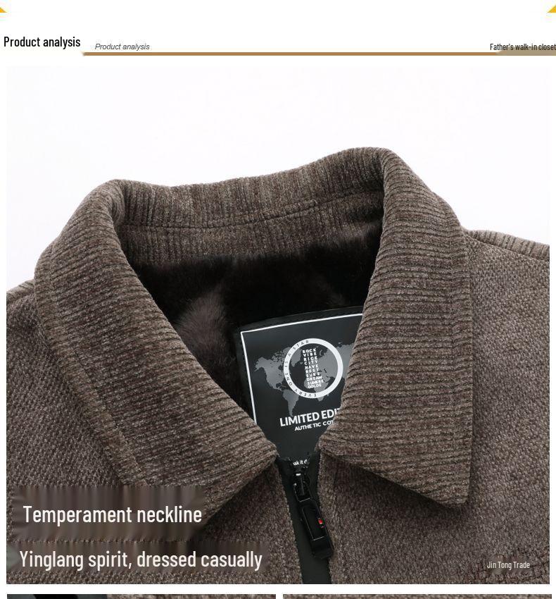 Dad's 2024 Casual Spring/Autumn Jacket for Elderly Men - Ideal for 50-Year-Olds and Up.