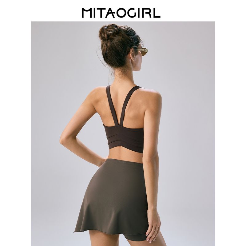 Mitaogirl Kendall Style Top Women's Sports Underwear Backless Yoga Workout Clothes Outer Wear Running Quick-Drying Vest