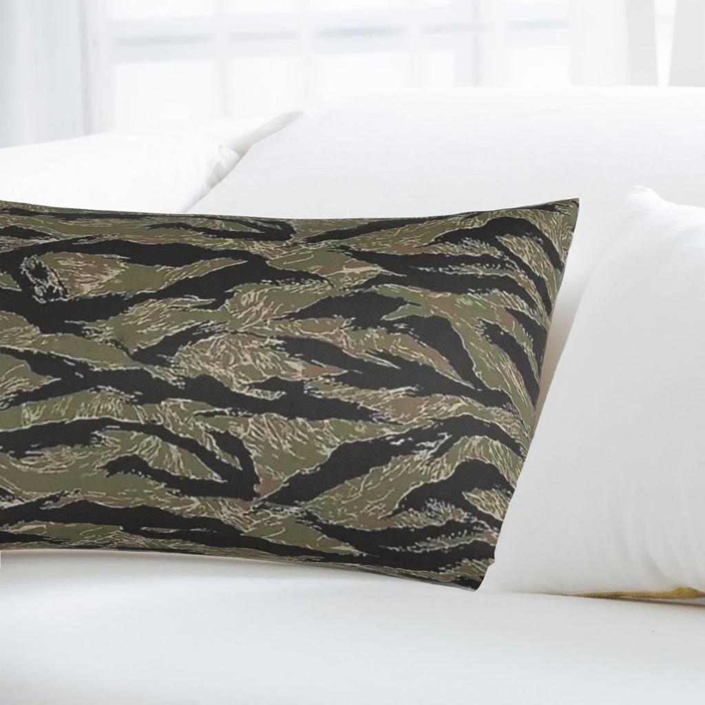 US Army Camouflage Tiger Stripe Rectangle Pillowcase Cushion Cover Decor Bedroom Bed Home Comfort Throw Pillow