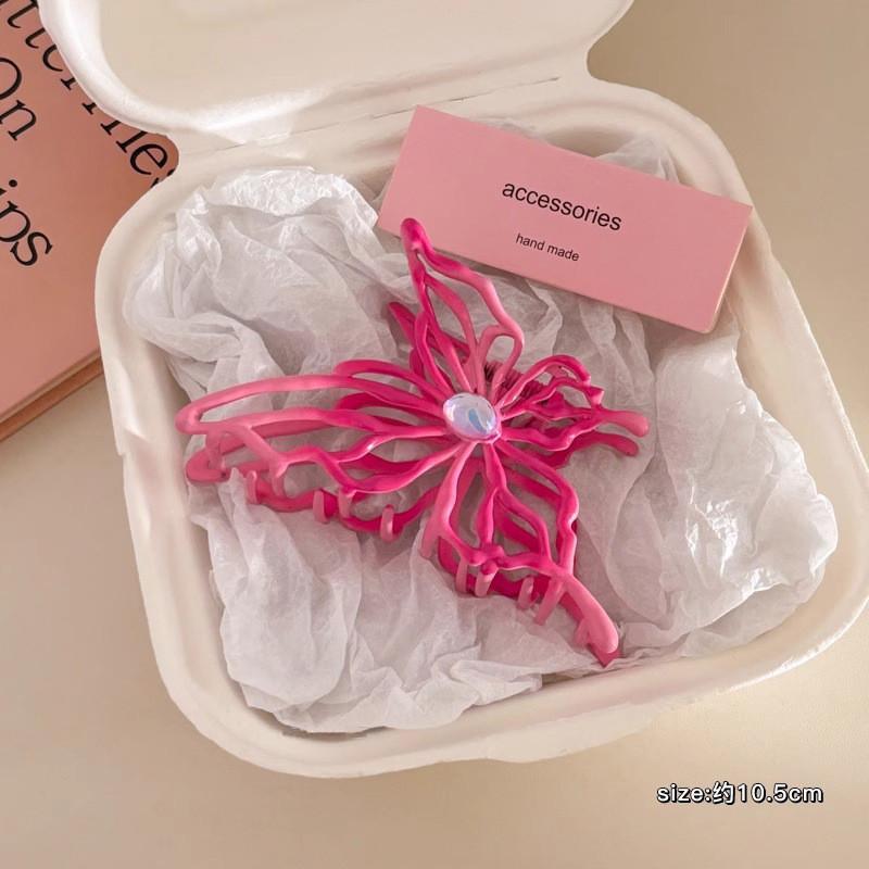 Large Butterfly Metal Hair Clip for Women Elegant Temperament Shark Hair Clip Fashion Girl Hair Clamp