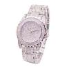 Women Luxury Full Shiny Rhinestone Round Quartz Movement Wrist Watch Bracelet
