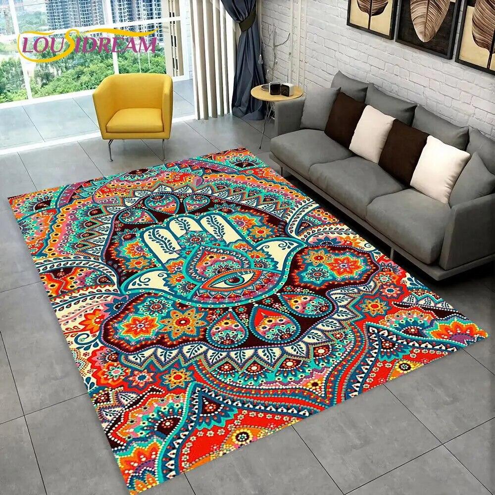 Nazar Evil Eye Tree of Life Area Rug,Carpet for Home Living Room Bedroom Sofa Doormat Kitchen Decor,kids Play Non-slip Floor Mat