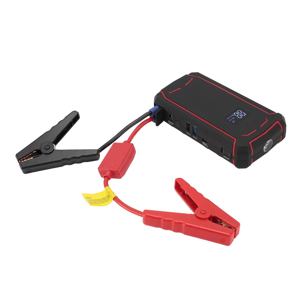 Portable Car Battery Jump Starter 600A 12V Gas 4.0L Diesel 2.5L Dual USB 12000mAh Power Bank