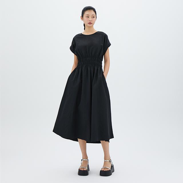LAP Cap Sleeve Smocking Long Dress Ar2Wo560