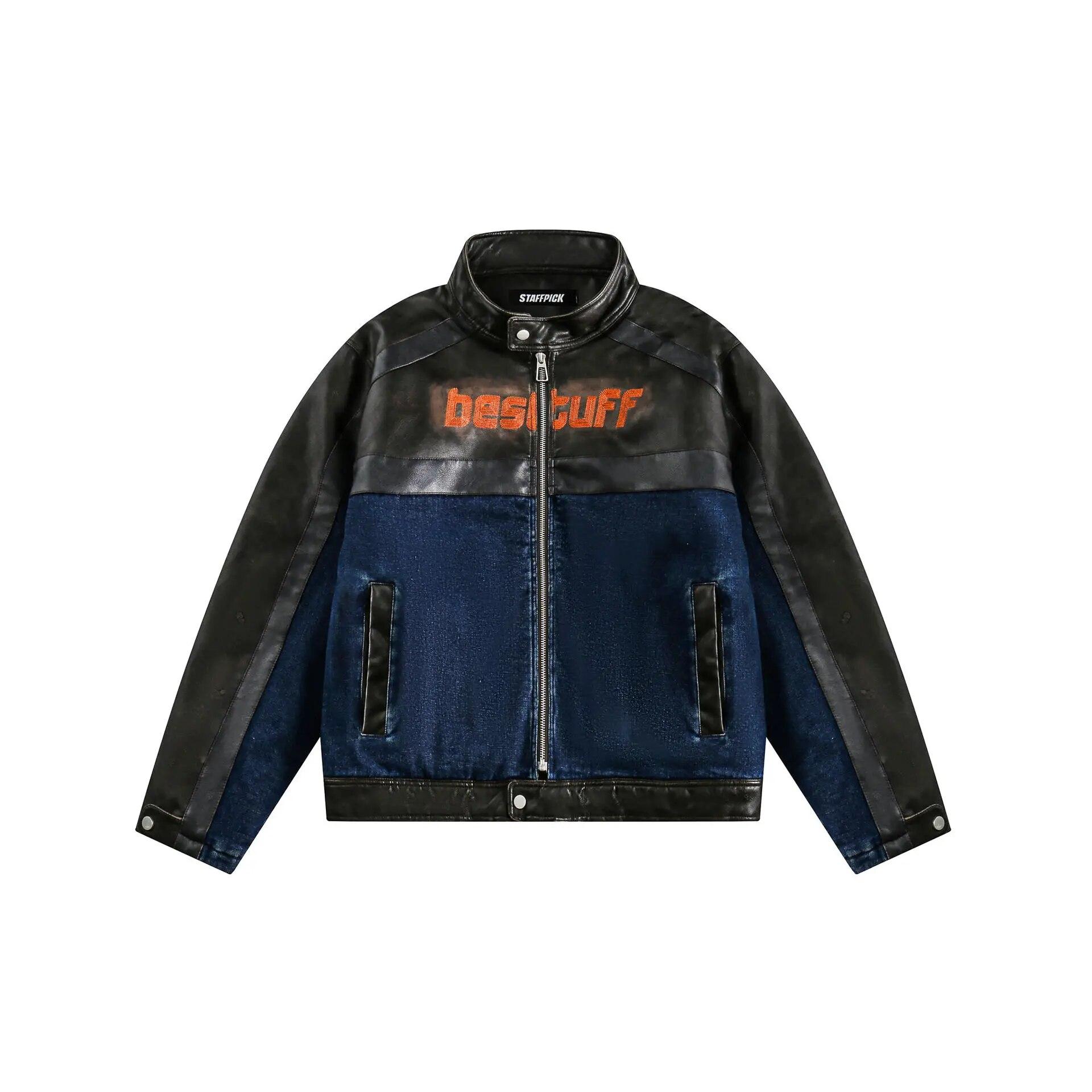 

Women s Hip Hop Jackets Motorcycle Jacket Men Casual Patchwork Embroidery Coats Male Winter Oversize Outerwear Streetwear Unisex