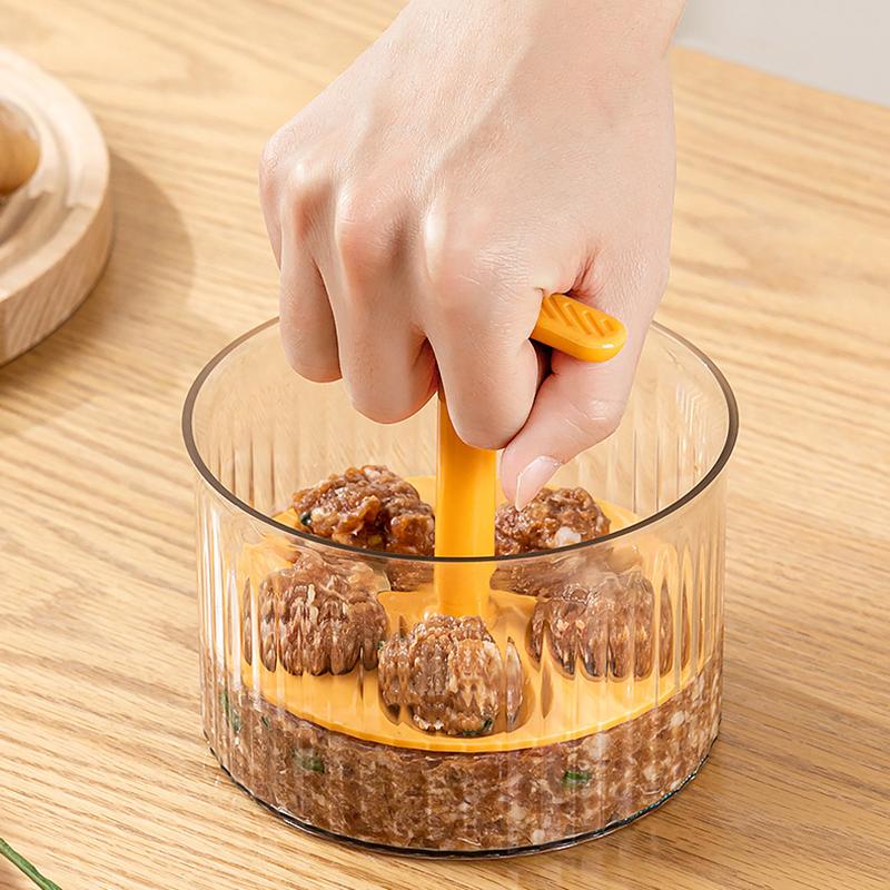 Translucent Meatball Maker Manual Meatball Maker 5 Balls Meatball Maker Tool ?Kitchen Meatball Mold Kitchen Extruded Meatball