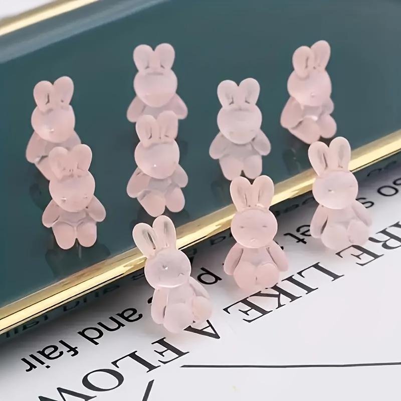 30pcs Frosted Bunny Beads Set, Assorted Colors Straight Hole Rabbit Beads For DIY Jewelry Making Bracelet, Necklace, Keychain, Bag Charm Accessories