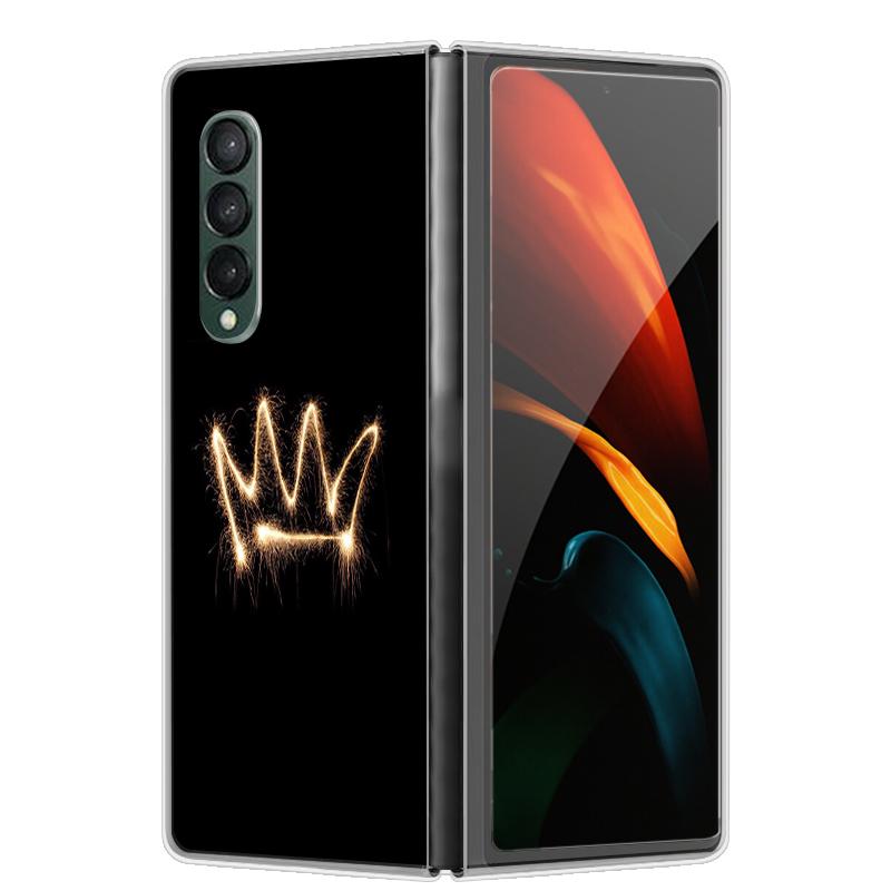 Etui na Galaxy Z Fold 7 6 5 3 4 2 Przezroczyste Twarde Składane Luksusowe Malowane Dla Samsunga Z Fold 7 Fold Specjalne Fold2 Przezroczyste Etui