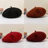 Beret Wool Knit Autumn Winter Vintage Womens Casual Outing Warm Comfortable