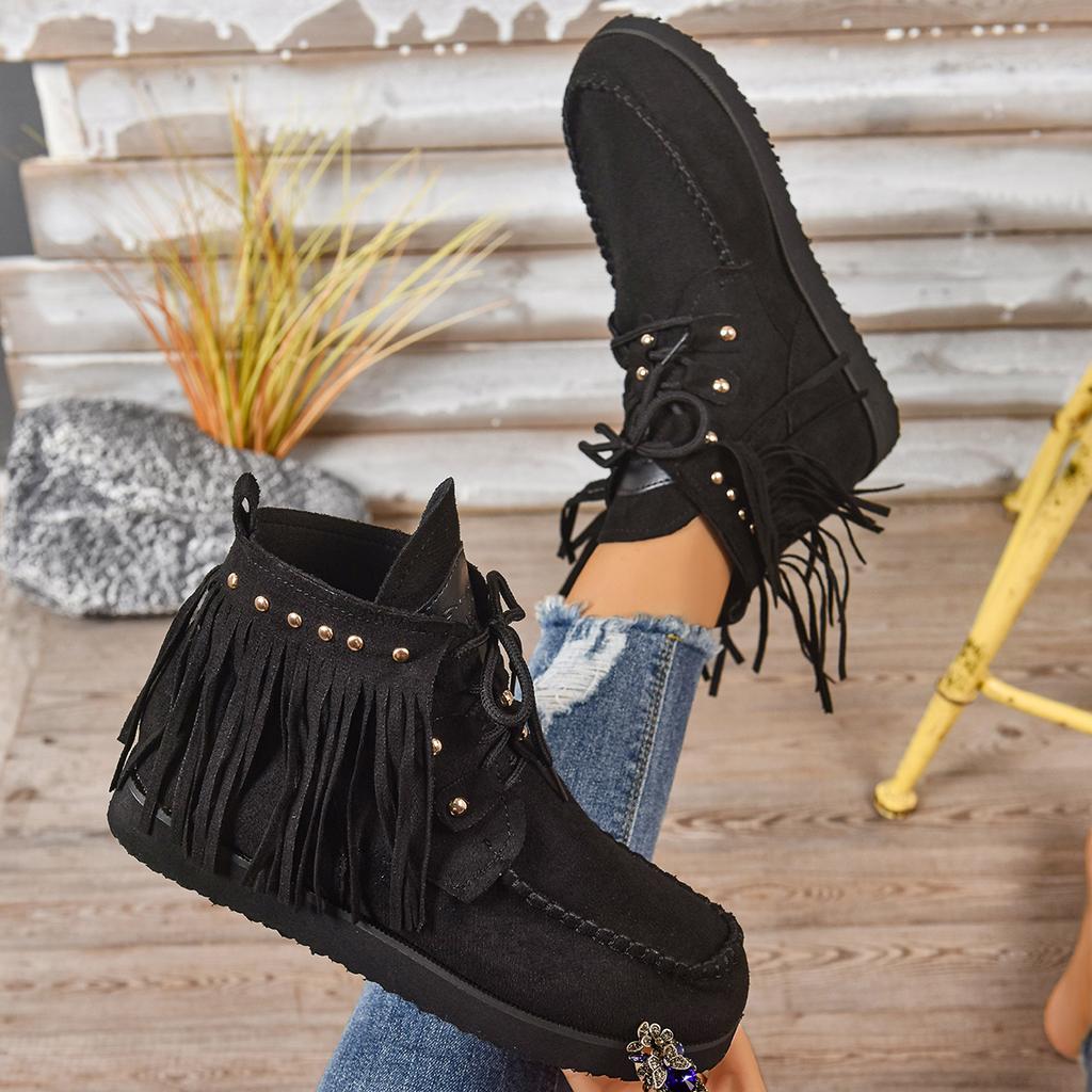 Women Ankle Boots New Low Heel Lace-up Designer Shoes Women Anti-slip Outdoor Comfortable Short Boots Zapatos De Mujer