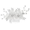 Retro Bridal Jewelry Handmade Comb Holiday Party Children's Performance Hair Accessories White Flower Pearl Hair Comb