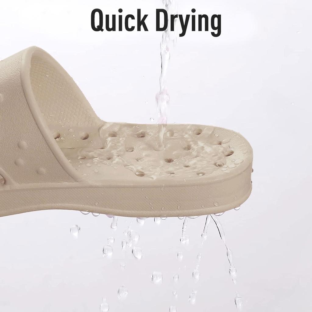 Fashion LItfun Fashion Beach Sandals With Arch Support Lightweight Antislip Bathroom Slippers Cozy Flat Slides Summer Women's Slippers