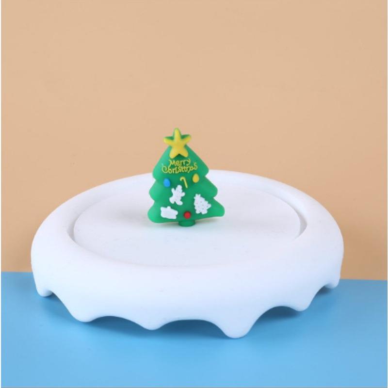 Schneeflocken-Becherdeckel, Schmelzender Schnee, Silikondeckel mit cartoonhaftem und süßem Design, Staubdichter Wasserbecherdeckel, Abnehmbar