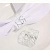 24Pcs Triangle Hollow Napkin Rings Electroplating Dining Table Decoration Party Tableware Napkin Rings