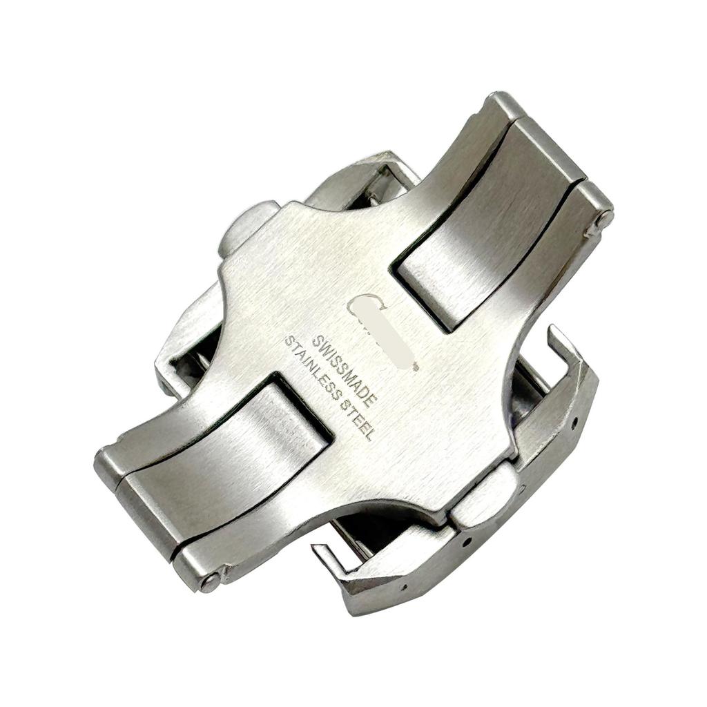 Fivela de Fecho Borboleta de Dupla Pressão para Cartier Santos/Santos100 - Fosca, 18/21mm