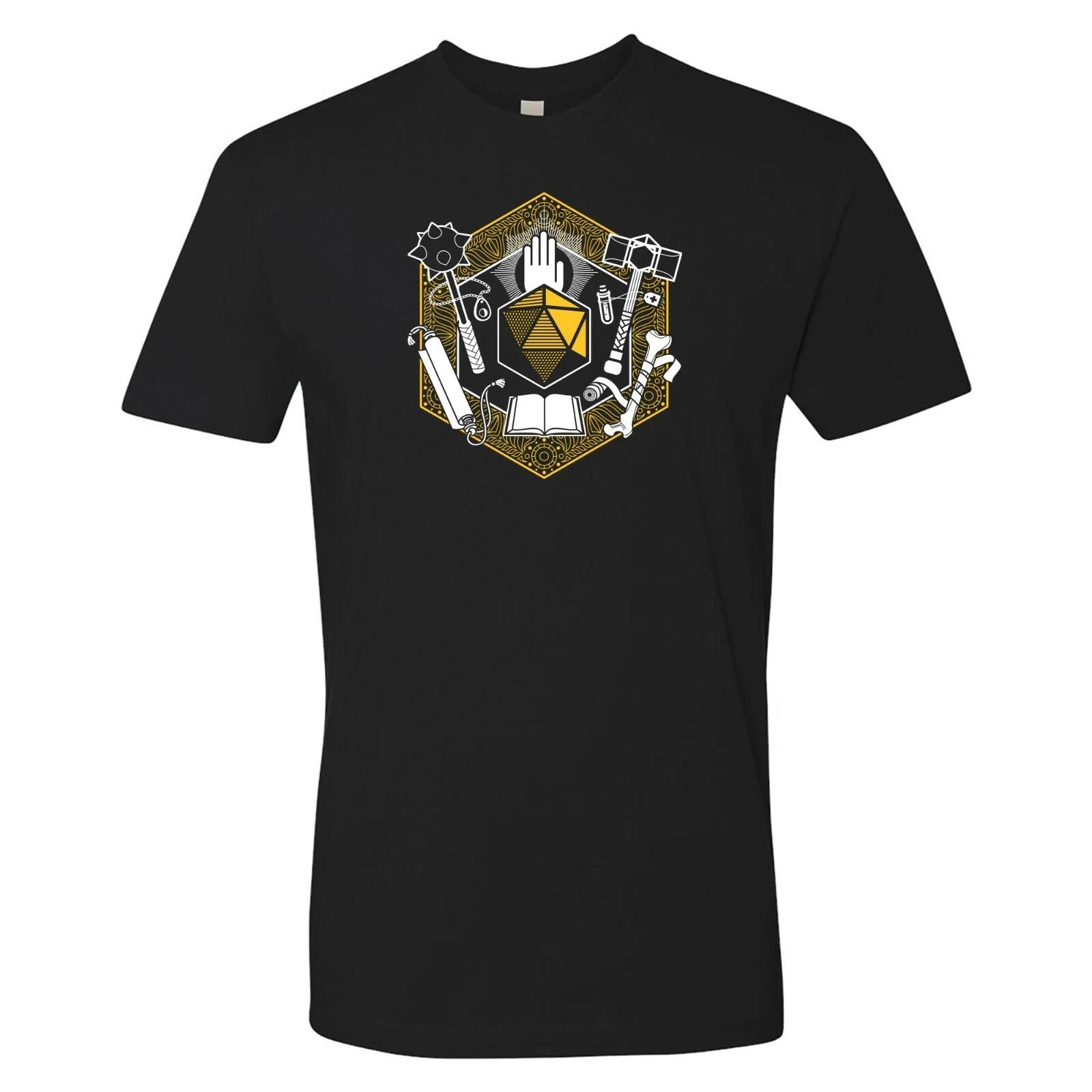 RPG Class Crest Cleric - Tabletop Games d20 Premium Cotton T Shirt - Black M