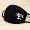 Black Cotton Mask Unisex Winter Warm Thickening Half Face Mouth Mask Cotton Cartoon Pattern Anti-Dust Anti-Respirator Mask