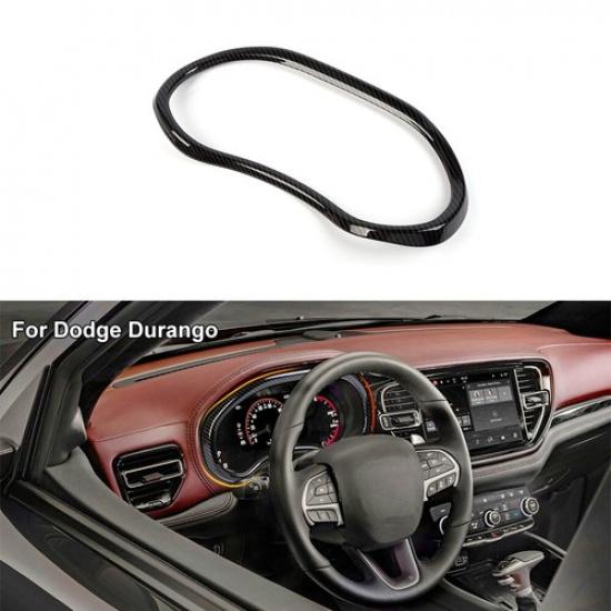 Carbon Fiber Inner Dashboard trument Trim Cover Frame For Dodge Durango +