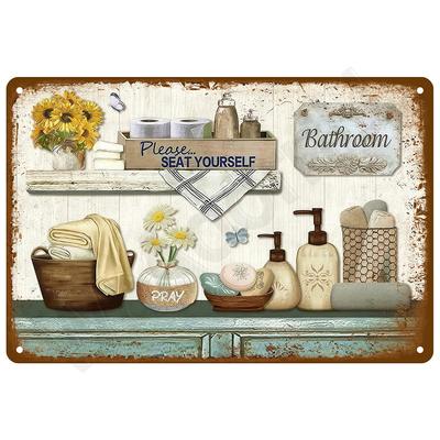 Vintage Metallschilder Blechschild Poster Man Cave Bar Retro Wandkunst Wandbild Außenhaus Badezimmer Wohnraum Dekorationen De