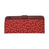 INDEN-YA Uehara Yuushichi Genuine Leather Long Wallet with Exterior Coin Pocket, Ultra-Thin, Model 2107, Red X White Lacquer Dragonfly Pattern, Made