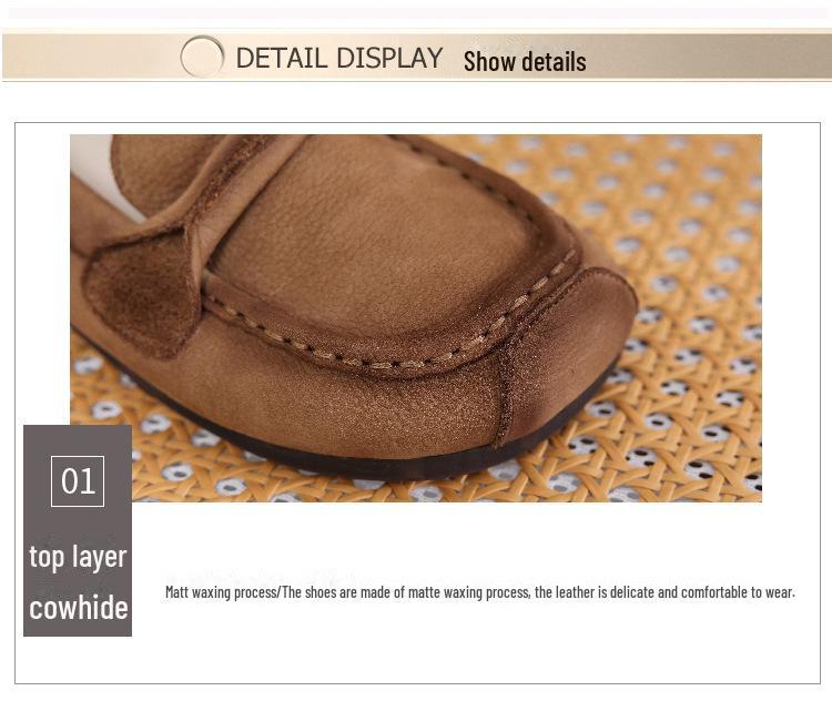 Autumn Women's Soft Sole Genuine Leather Flat Shoes - Comfortable for Pregnant Mothers