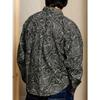 Long Sleeve Jacquard Paisley Print Washed and Size L [karaku] Men's Shirt, Denim, Casual, Simple, Stylish, Spring/Autumn,